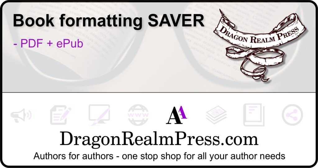 Book formatting saver Dragon Realm Press